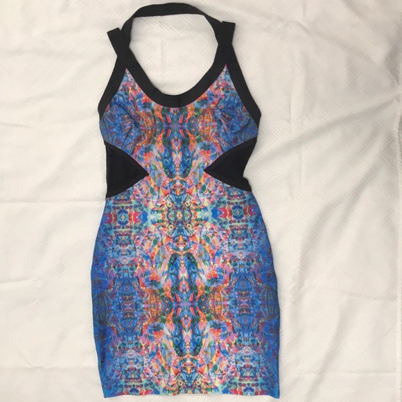 Psychedelic Bodycon Dress - Picture 1 of 4